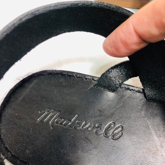Madewell boardwalk black strap sandals size 8 - Picture 3 of 8